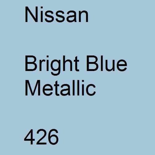 Nissan, Bright Blue Metallic, 426.